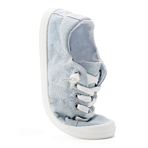 Image of Hxlber Women's Low Top Sneaker - Round Toe Comfort Casual Canvas Shoes Fashion Sneakers for Walking for Women