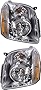 Evan-Fischer Headlight Set Compatible with 2007-2014 GMC Yukon XL 1500 Left Driver and Right Passenger Side Halogen With bulb(s)