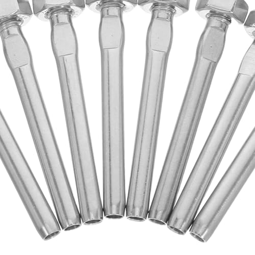 Conectores para barandillas y escaleras de cable de acero inoxidable con tensores de 8 piezas 4