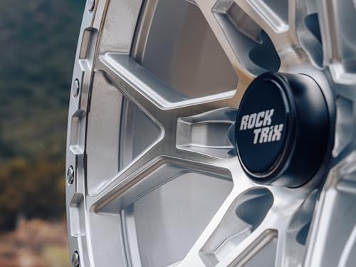 Image of RockTrix RT107 17 Inch Wheel Compatible with Toyota 2001+ Tacoma, 6x5.5 inch 6x139.7, 17x9-12mm Offset, 4.5 Inch Backspace, 106.1mm Bore, Also fits 2002+ 4Runner, FJ Cruiser, 99-06 Tundra, Silver