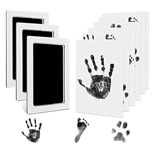 WEWESGAO Baby Handprint and Footprint Kit, Dog Paw Print Kit, Clean Touch Ink Pad for Newborn,Kids,Toddler and Pet with…