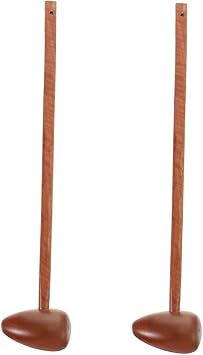 2pcs Wooden Massage Hammer for Full Body Relief Tapping Tool for Back Neck Shoulders Legs and Hips Reusable Health Care Massaging Hammer in Coffee Color Random Color