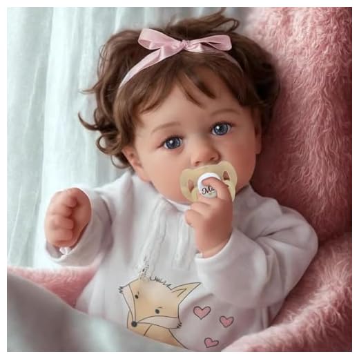 JIZHI Reborn Silicone Baby Dolls - 20inch Realistic Baby Doll Vinyl Soft Cotton Body - Real Life Like Looking Newborn Dolls for Kids ((Blue Eyes)