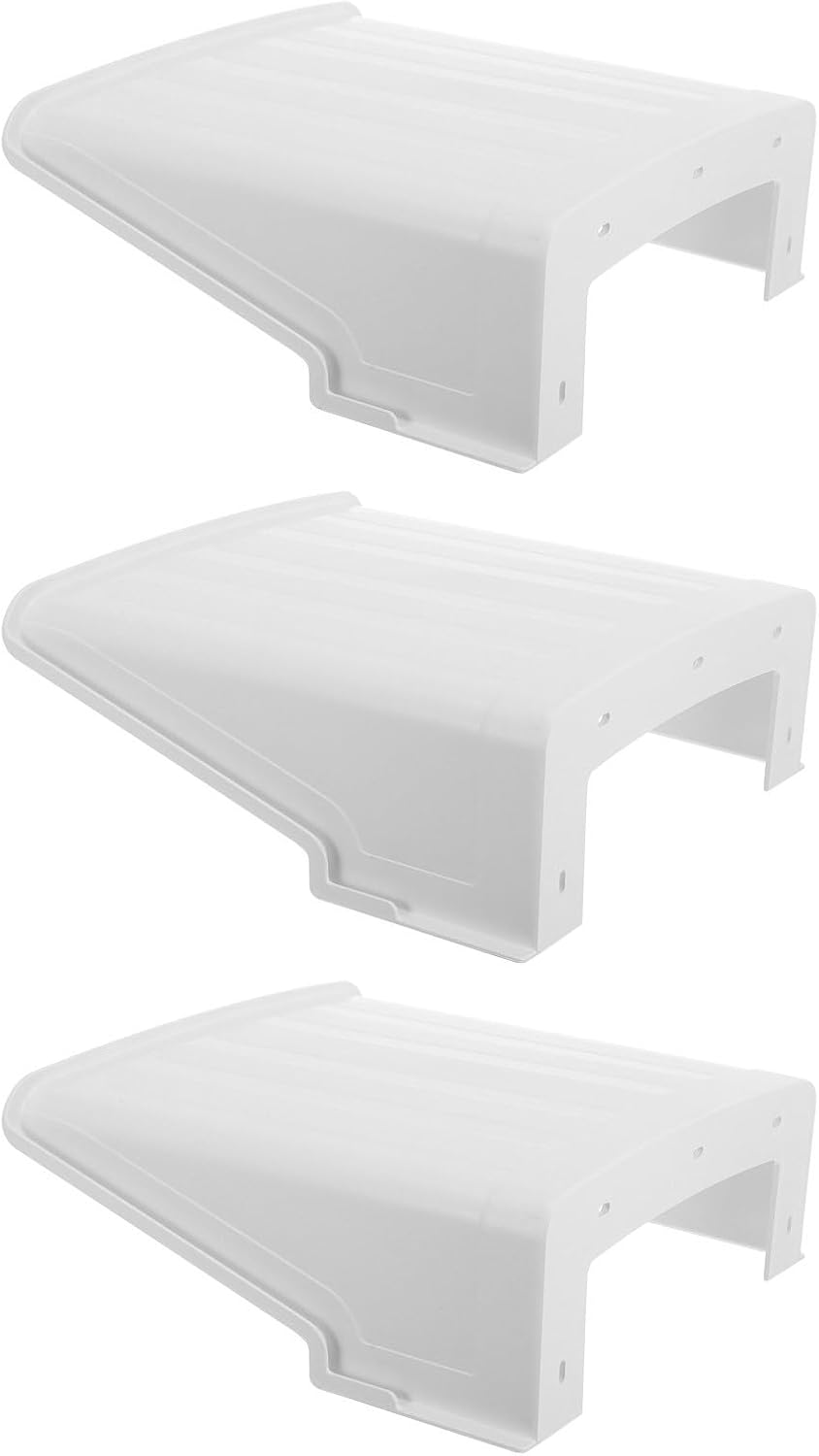 Mikinona 3pcs White Plastic Security Camera Cover for Outdoor Dome and Bullet Cameras, UV Resistant Rain Shield with Effortless Installation for Home Security
