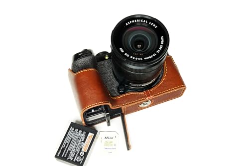 Étui cuir FUJIFILM X-S10 fait main anti-rayure demi-housse XS10 roux