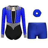 Fabriquée à partir d'un mélange de polyester et d'élasthanne, cette tenue est extensible et flexible, permettant une gamme complète de mouvements pendant la gymnastique