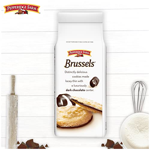 Image of Pepperidge Farm Brussels Dark Chocolate, 15 Lace Cookies, 5.25 oz. Bag