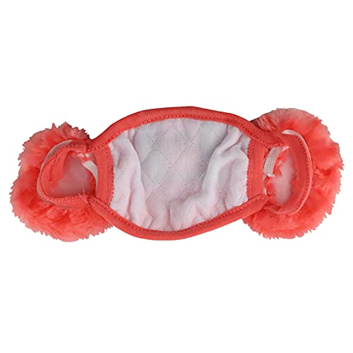 Image of Trendy Apparel Shop Kids Winter Animal Face Breathable Bear Fur Mask & Earmuffs
