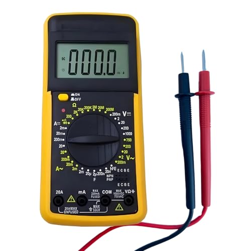 Multímetro Digital Portátil Profissional, Função Dupla Analógica, Bateria 9V, Teste de Bipe, Visor L