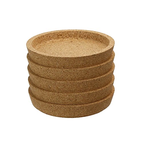 BESTonZON Korkuntersetzer Kork Untersetzer Glasuntersetzer Tischdekoration für Kaffeetasse Teetasse Glas 5 STÜCKE Cover