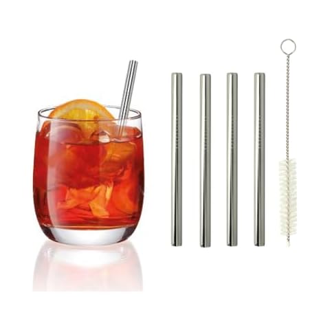 Pailles courtes en inox Metaltex Cover