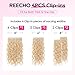 REECHO Curly Hair Extensions, 4PCS 16 inch Clip in Hair Extensions Lace Weft Short Curly Hair Extensions Clip Ins Invisible Natural Hairpieces for Women, Chocolate Brown