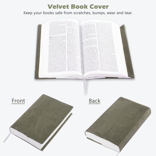 Aplufine Capas de Livros para Brochuras, Capa de Veludo para Amantes de Livros, Capa de Tecido para