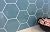 UDS Premium Quality 8" Sky Blue Hexagon Glass Tile- Blue- for Kitchen Backsplash, Bathrooms, Showers, Etc