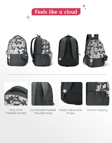 Image of Genie 19 inch Laptop Backpack for Women & Girls | Spacious Office, College & Travel Bag | Water Resistant, Multi-Compartment with Padded Laptop Sleeve