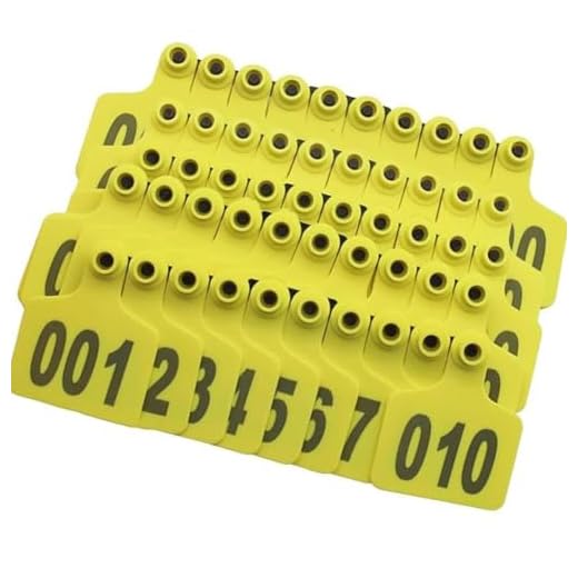 DMBAOD Crotal para Oreja de Vaca crotal de identificación Animal con números 001-100/101-200/201-300/301-400/401-500/301-400/401-500 Adecuado para bovinos, caprinos, porcinos, bovinos y ovinos