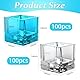 ATOMUS 200pcs Mixed Tattoo Tinte Cups Quadratische klare Pigment Cup Eiswürfel Form Kunststoff Tinte Container Tattoo Zubehör Permanent Make-up Pigment Clear Halter (blau und transparent)
