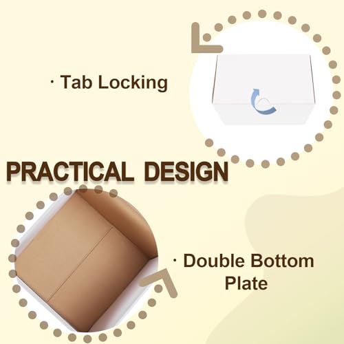 Image of WIFTREY 15 Pack 8X8X8 Small Shipping Boxes, White Corrugated Cardboard Box 8''x8''x8'' for Mailing Packing Shipping