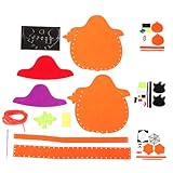 KONTONTY 4ensembles à Halloween Non Tissé Décoratives pour Fête Modèles Fantaisie Chat Citrouille Araignée pour Treats Et De Fête