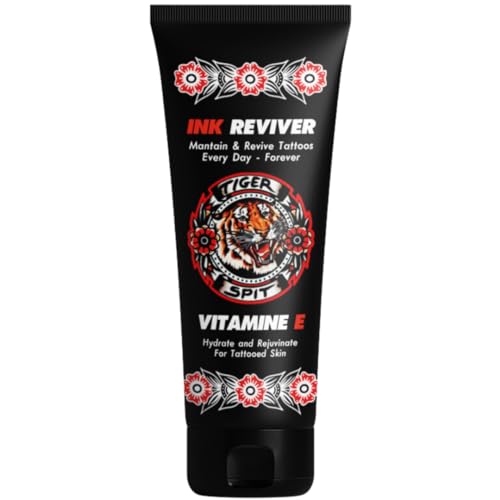 Crema Tatuaggi Tiger Spit - Ink Reviver 200 ml - Crema Specifica Per Mantenimento Dei Tatuaggi - Ravviva I Colori e Rende Il Tattoo Brillante