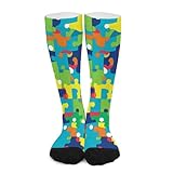 Amazon.co.uk SMAZDFXX Color Puzzle Sock Tube Socks Wide Calf Compression Socks for Men Women Running Hiking Cycling #ad #ad