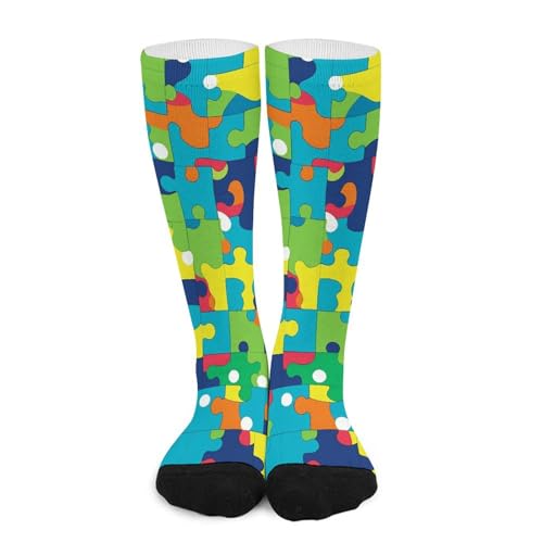 Amazon.co.uk SMAZDFXX Color Puzzle Sock Tube Socks Wide Calf Compression Socks for Men Women Running Hiking Cycling #ad #ad