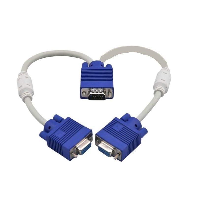 Kabel rozdzielający VGA do monitora komputera, wyświetlacza, przedłużacz przewodu, męski na żeński, synchronizacja wideo, konwerter kabla (ze śrubą)