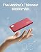 INIU Power Bank, Slimmest & Lightest 10000mAh Portable Charger 15W High-Speed (USB C In & Output), PowerBank Triple 3A Phone Battery Pack for iPhone 15 14 13 12 11 X Pro Max Samsung Xiaomi