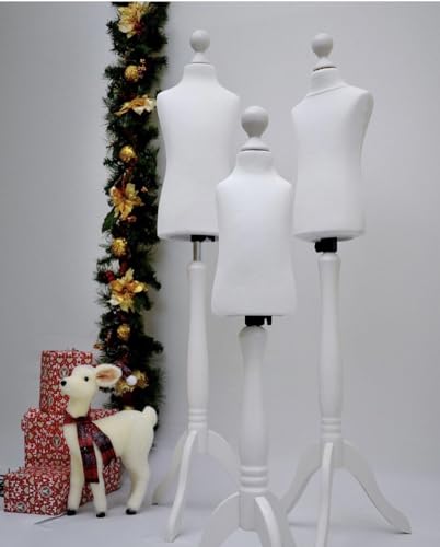 AILANT Mannequin de couture enfant (5-8 ans 63/58/67 cm) Blanc Polystyrène pour Enfants Unisex