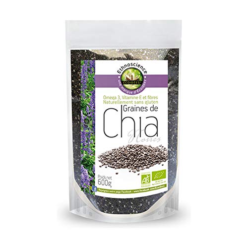 Graines de Chia Bio 600g sachet économique pour alimentation saine