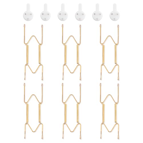 Bilillo 6 Pack Plate Hangers for Wall - Suitable for 6-8 Inch Art, Stainless Steel Invisible Heavy...