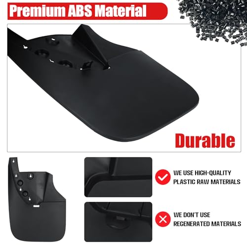 Image of Mud Flaps Compatible with Toyota Tundra 2007-2021 Mud Guards Splash Guards Tire Protector Mudguard No Drilling Required Mudflaps Accessories