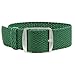 Produktbild Eichmüller Uhrenarmband Perlon in 18/20 mm Textil Retro Geflochten Atmungsaktiv (Grün, 18 mm)