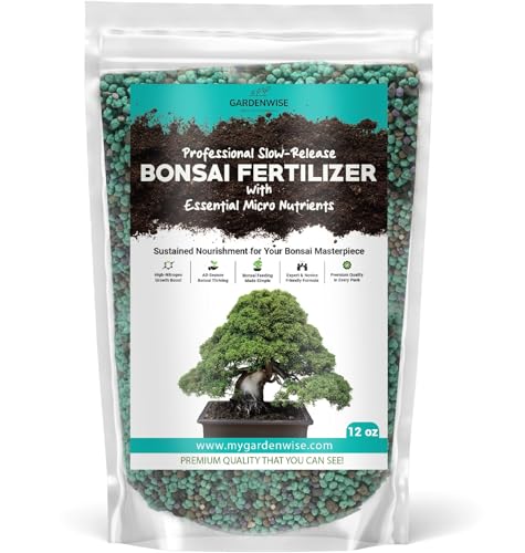 Image of GARDENWISE Slow-Release Bonsai Fertilizer with Essential Micronutrients - Professional Grade Bonsai Tree Fertilizer Pellets | Perfect Food for Indoor & Outdoor Bonsai Trees (12 OZ)