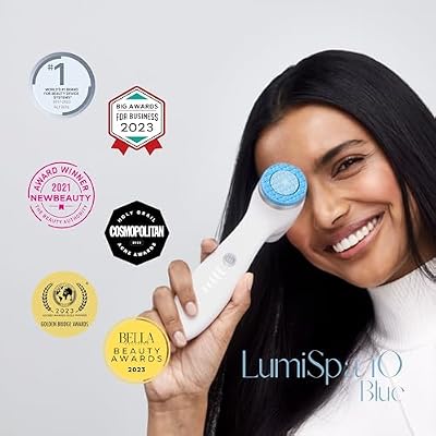 Nu Skin ageLOC LumiSpa iO System | Smart Skincare System, Facial Cleansing Device | Morning and Night Facial Cleansing Device | Daily Skin Care, Glowing Skin | Two-Minute Routine (Blue)