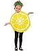 Funidelia | Déguisement de Citron pour Fille et garçon Taille 7-12 Ans ▶ Fruit, Nourriture - Couleur: Jaune, Accessoire pour déguisement - Déguisements Amusants pour Vos soirées.