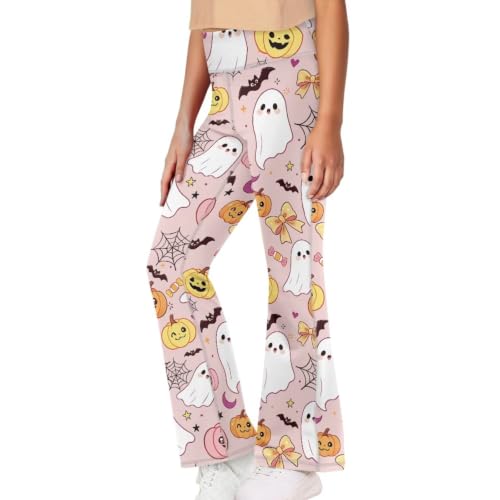 Image of Girls Flare Leggings 5-14T Cute Bell Bottoms for Girl Yoga Pants for Gym