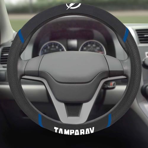 FANMATS 25117 Tampa Bay Lightning Embroidered Steering Wheel Cover - Thumbnail 2