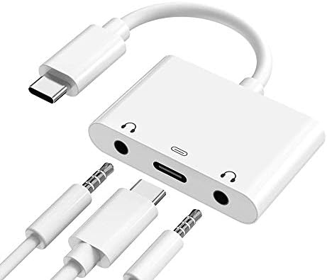 USB C to Dual Trrs 3.5mm Aux Headphone 