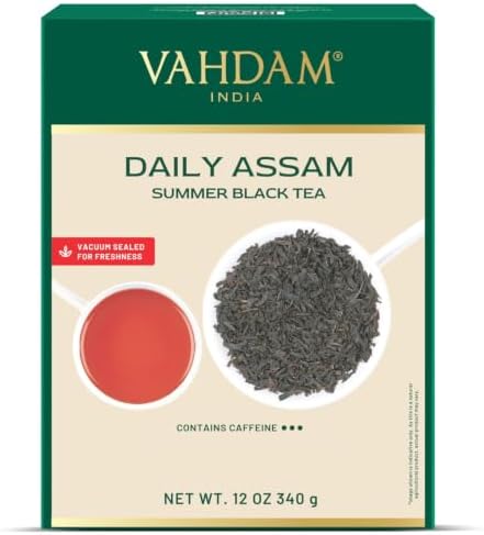VAHDAM Assam Schwarztee Lose | 340g, 170+ Tassen, Malzig | Loser schwarzer Tee aus Assam, stark, malzig und reichhaltig, aus indischen Teegärten
