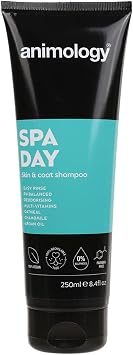 Animology Spa Day Dog Shampoo 250ml | Easy Rince |PH Balanced | Deodorising | Multi Vitamins Oatmeal, Chamomile & Argan Oil | 100% Vegan and Recyclable 14ANI71
