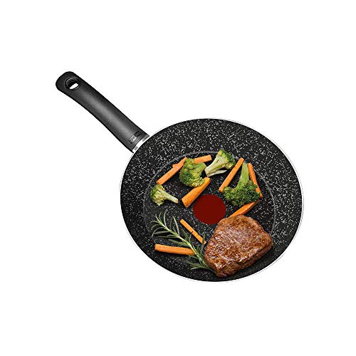 Frigideira Francesa Rochedo Stone Pro 28 cm, Efeito Pedra - Preto e Cinza 4 41T5Q+DqawL