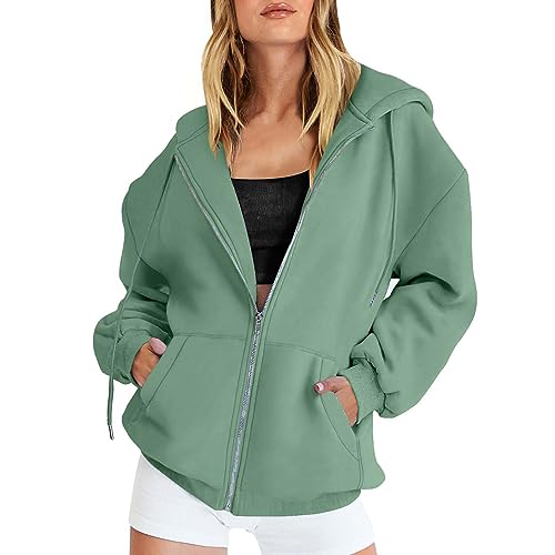 Womens Zip Up Hoodies 2025 Oversized Hoodie for Women Trendy Hooded Sweatshirts Fall Winter Zipper Y2k Jacket