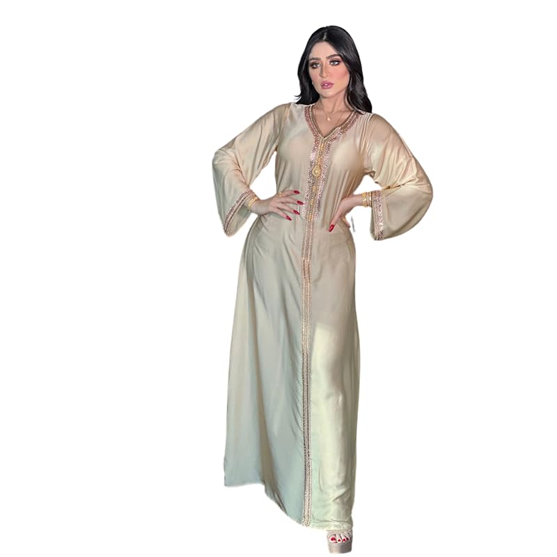 Greatfool Kaftan Mujer - Chilaba Mujer Que Puede llevarse como un caftán marroquí o un Kaftan...