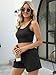Trendy Queen Workout Sets for Women Two Piece Sets Summer Outfits 2025 Sleeveless Matching Lounge Crop Top High Waisted Short Black S