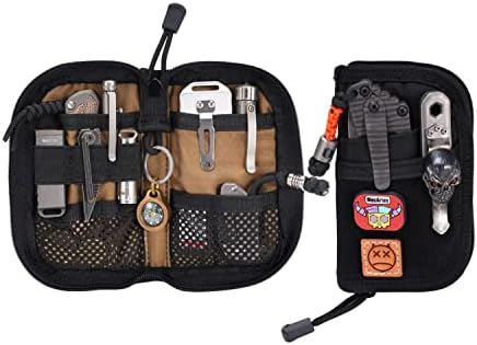 VIPERADE VE10 Small EDC Pocket Pouch,EDC Pocket Organizer Pouch for Men,Small Tool Pouch with 7 Pockets,Small EDC Pouch Tool Organizer Utility Pouch for Multitools,Compact Nylon Organizer Pouch