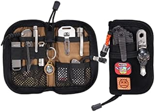 VIPERADE VE10 Small EDC Pocket Pouch,EDC Pocket Organizer Pouch for Men,Small Tool Pouch with 7 Pockets,Small EDC Pouch Tool Organizer Utility Pouch for Multitools,Compact Nylon Organizer Pouch