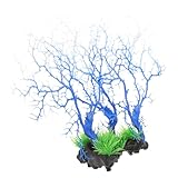 TOYANDONA Decoración Paisajística de Coral para Acuario Coral Falso de Plástico Adorno para Pecera Base Pesada y Estable Decoración Realista para Tanque de Peces