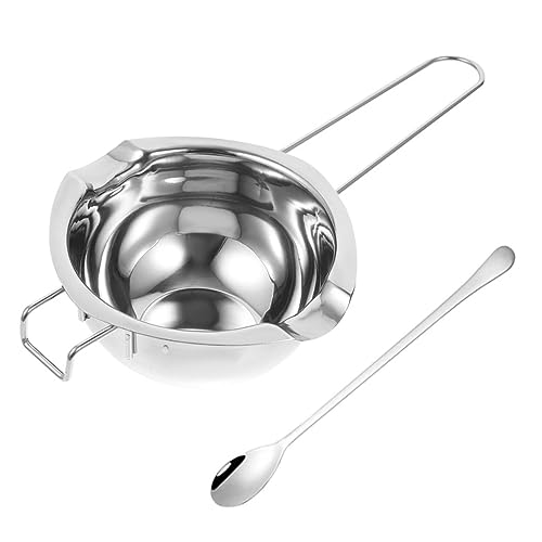 OHPHCALL 1set Stainless Steel Melting Chocolate Pot Double Boiler for Chocolate Cheese Heating Lightweight Easy to Clean for Baking Cooking