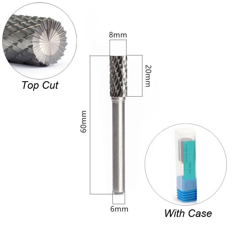 Fresa cilíndrica AX de carburo de tungsteno sólido miniatura 2